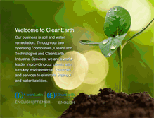 Tablet Screenshot of cleanearthtechnologies.ca